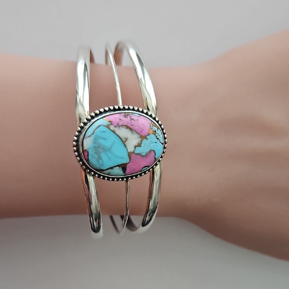 Cotton Candy Turquoise Bangle